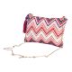Chevron Embroidered Rectangle Clutch With Beads